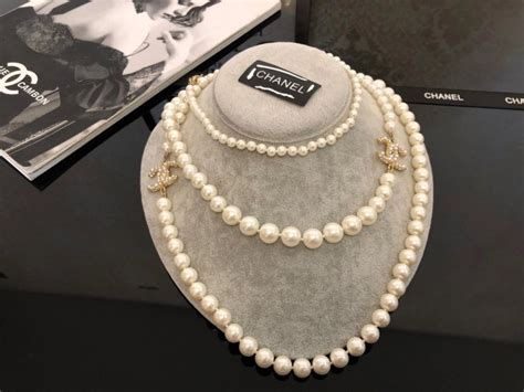 chanel pearl necklaces replica|cheap knock off chanel jewelry.